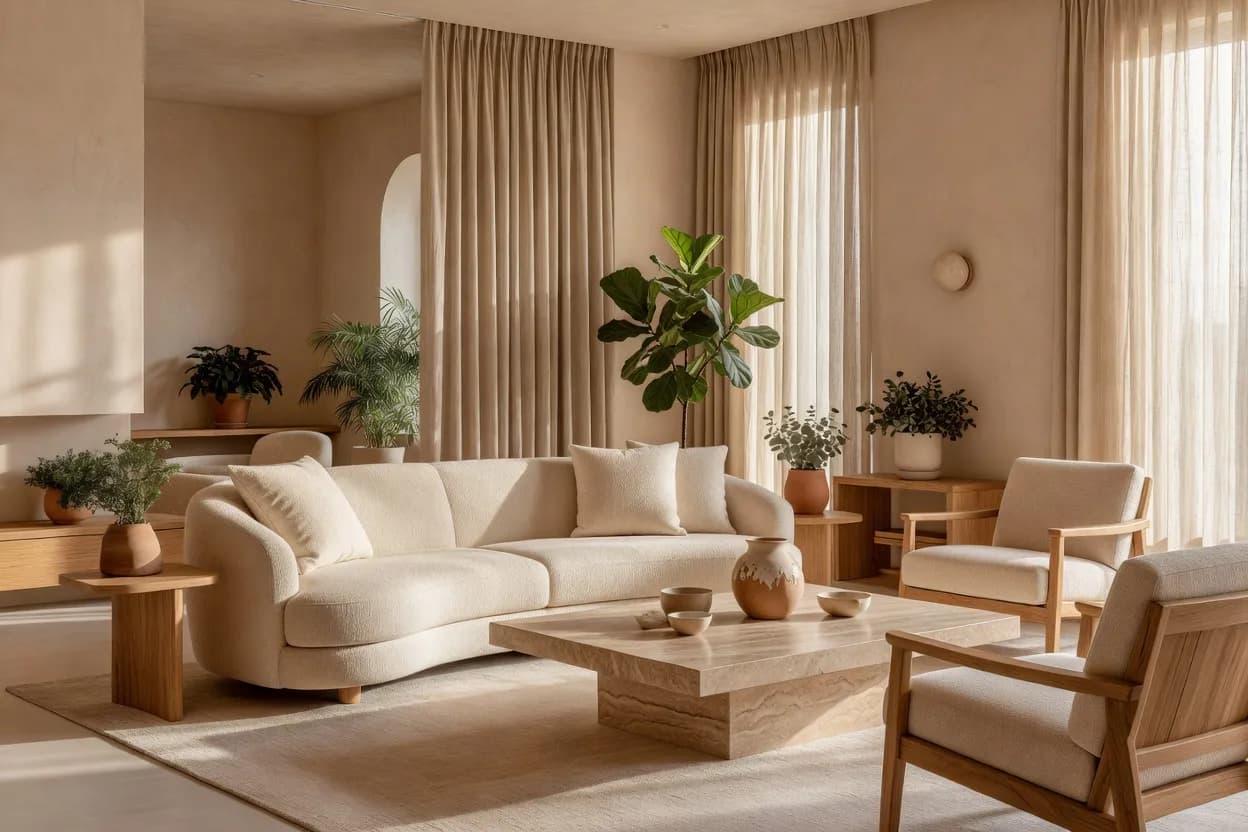AI interior design concept generated from a room photo with DecorAI
