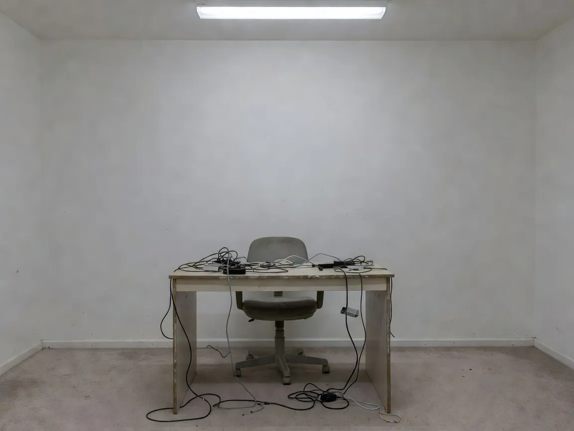 AI Home Office Design before — the original room photographed for DecorAI